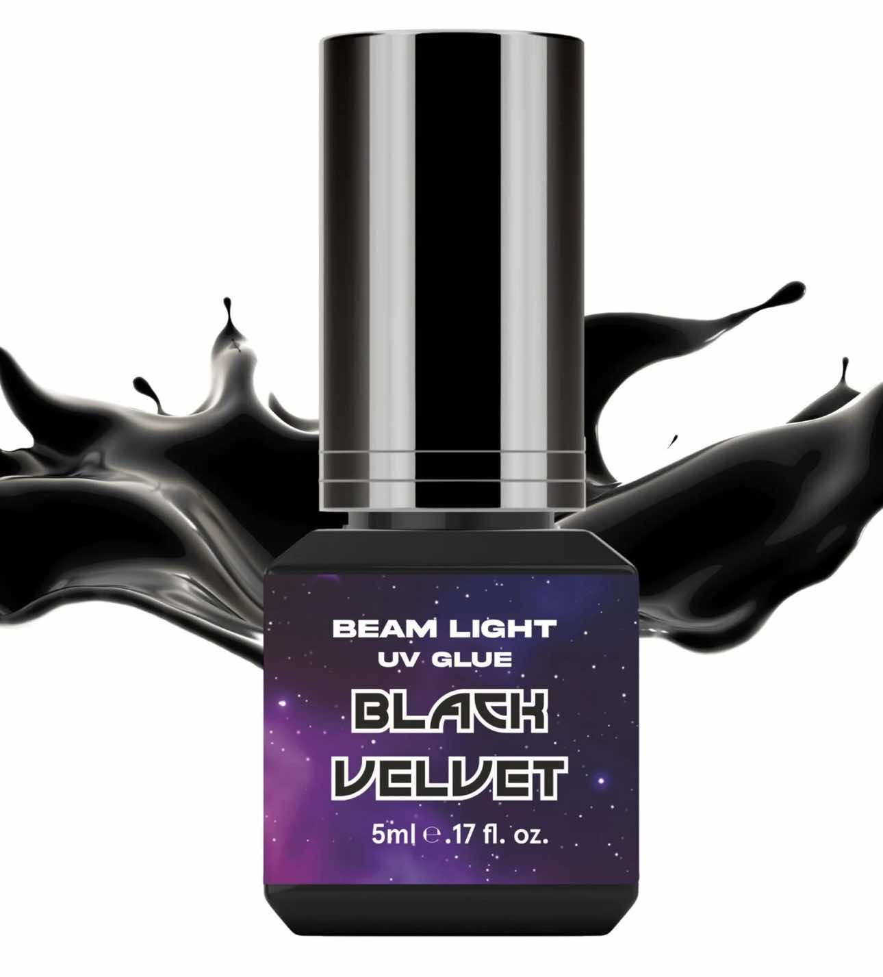 BLACK VELVET czarny klej UV aura monaco